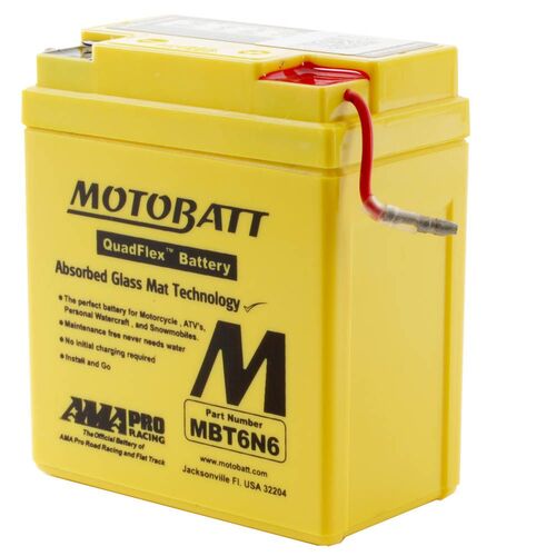 Honda XL175 1976 Motobatt Quadflex 6V Battery High Performance 