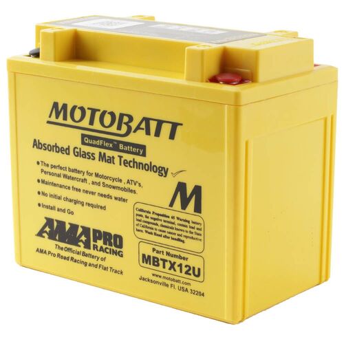 Moto Guzzi V11 1100 Scura Sport Scura 2003 Motobatt Quadflex 12V Battery 