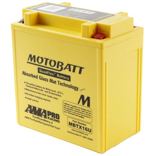 Motobatt Quadflex 12V Motorcycle Battery MBTX16U Fits Triumph Bikes