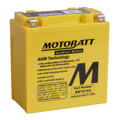 Kawasaki VN1600 Mean Streak 2004-2009 Motobatt Quadflex AGM Battery