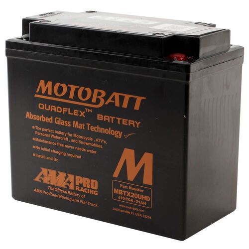 Indian Roadmaster 2016 Motobatt Quadflex 12V Battery 