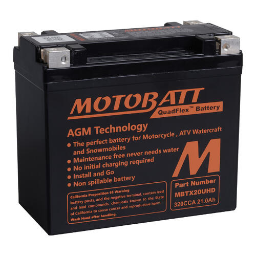 Arctic Cat 650i 4x4 2012 Motobatt Quadflex AGM 12V Battery High Performance