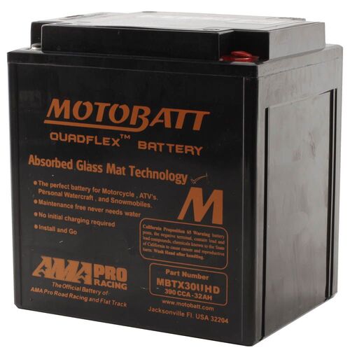Moto Guzzi Ntx650 1989 Motobatt Quadflex 12V Battery 