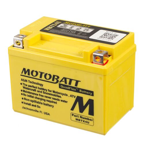 Honda Msx125 Grom 2016 Motobatt Quadflex 12V Battery 