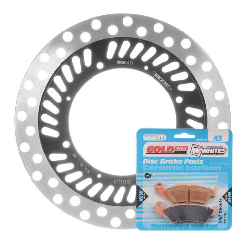 Honda CRF230F 2005-2020 MTX Front Brake Disc Rotor & Pads Set Direct Replacement