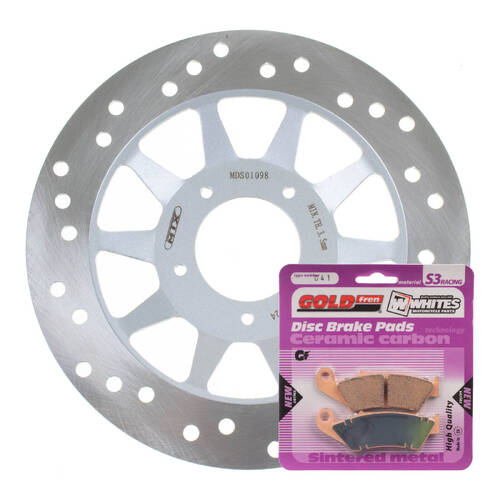 Honda XR150L 2014-2024 MTX Front Brake Disc Rotor & Pads Set Direct Replacement
