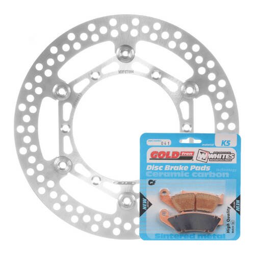 Suzuki RM125 1996-2011 MTX Front Brake Disc Rotor & Pads Set Direct Replacement