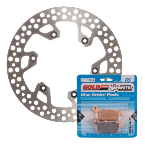 Yamaha YZ250F 2002 MTX Brake Disc & Pads Rear Service Kit Direct Replacement