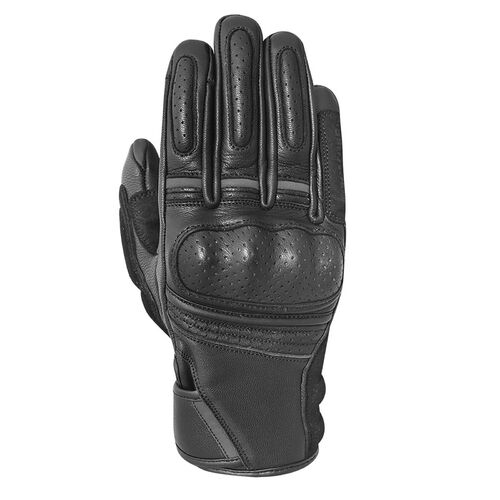 Oxford Ontario Leather Mens Motorcycle Gloves Black