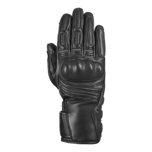 Oxford Leather Hamilton Waterproof Mens Motorcycle Gloves Black