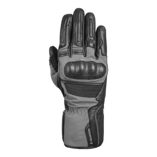 Oxford Hexam Waterproof Mens Motorcycle Gloves Grey Black