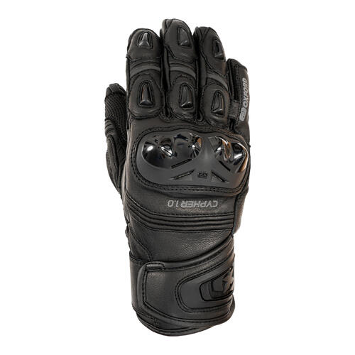 Oxford Motorcycle Cypher 1.0 Short Leather Men's Glove Stealth Black 2XL