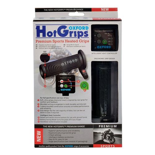 Oxford V8 Premium Hotgrips Sports Motorcycle Heated Grips