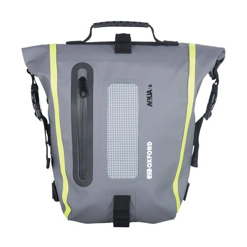 Oxford Aqua Luggage T8 Water Proof Motorcycle Tail Pack Black Grey Fluro