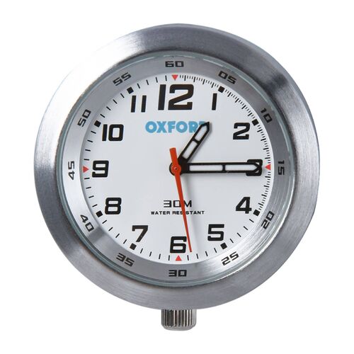Oxford Tough Clock Universal Motorcycle Clock Silver