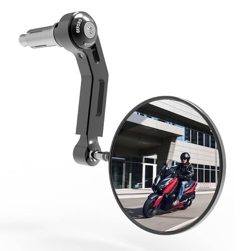 Oxford Premium Universal Bar End Motorcycle Mirror Right Black Fits 22mm HBars