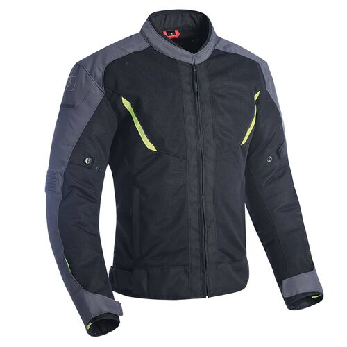 Oxford Delta Air 1.0 Mens Motorcycle Jacket Stealth Black Grey Fluro S