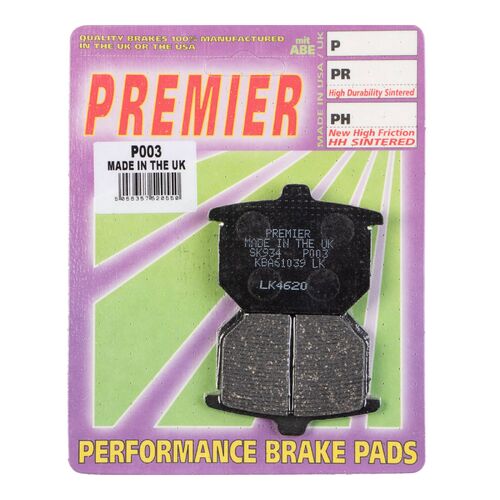 Honda GL1100I 1980-1981 Premier Rear Disc Brake Pads Direct Replacement