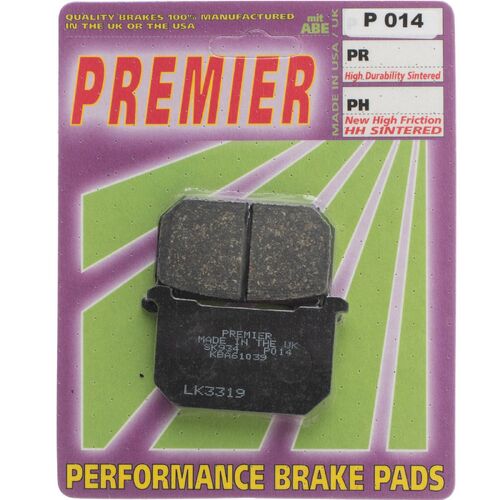 Kawasaki GPZ550S 1982-1983 Premier Rear Disc Brake Pads Direct Replacement