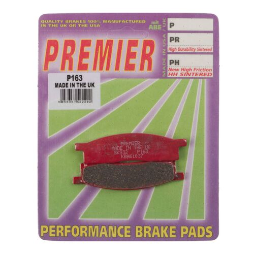 Yamaha YZ80 1986-2001 Premier Front Disc Brake Pads Direct Replacement