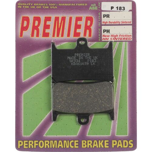 Honda CB125J 1979 Premier Front Disc Brake Pads Direct Replacement