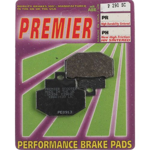 Vespa GTS250 ie 2005-2011 Premier Rear Disc Brake Pads Direct Replacement