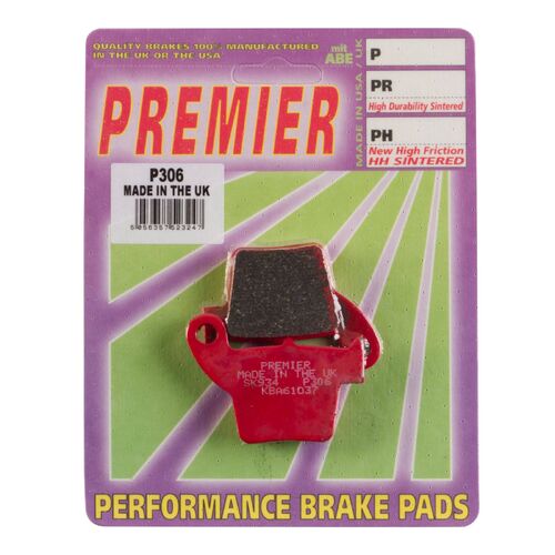 Honda CRF450X 2005-2022 Premier Rear Disc Brake Pads Direct Replacement