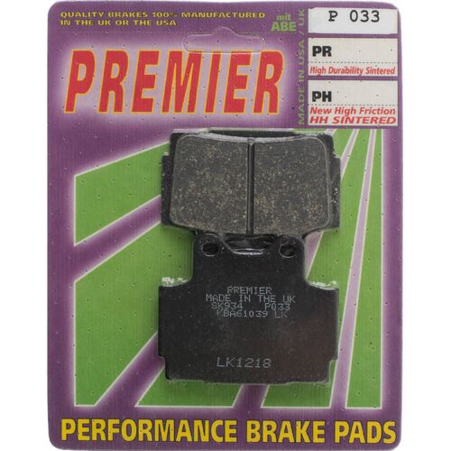 Yamaha FZS600 Fazer 1998-2004 Premier Rear Disc Brake Pads Direct Replacement