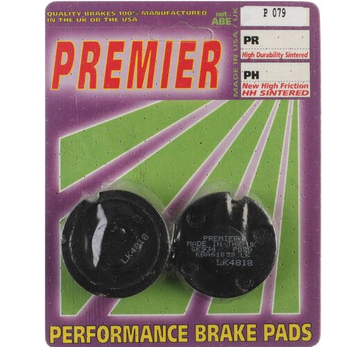 Honda CB400F 1975-1977 Premier Front Disc Brake Pads Direct Replacement