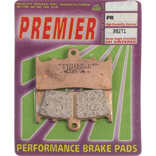 BMW K1200R 2005-2008 Premier Sintered Front Disc Brake Pads Direct Replacement