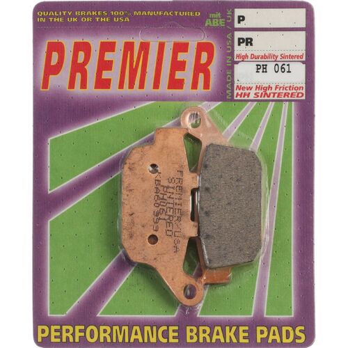 Buell M2 Cyclone Low 2001 Premier Sintered Rear Disc Brake Pads