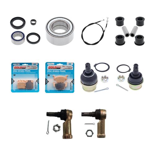 Honda TRX420FPA IRS 4WD Rancher 2009-2014 Whites BeaRings Cables Brake Pads ATV Service Kit
