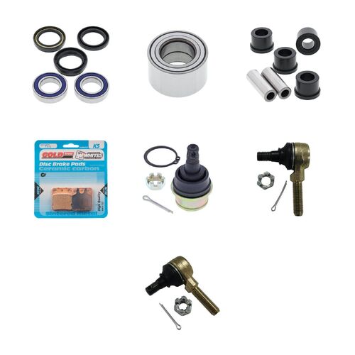 Yamaha YFM450FAP Grizzly EPS Auto 4WD 2013-2014 Whites BeaRings Cables Brake Pads ATV Service Kit