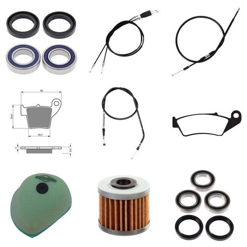 For Suzuki DR200SE Trojan 2007-2020 Whites BeaRings Cables Filters Brake Pads Service Kit