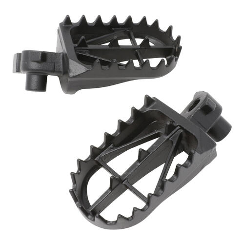 Kawasaki KLX140L Big Wheel 2008-2020 Zeta Wide Chromoly Mid Foot Pegs Black