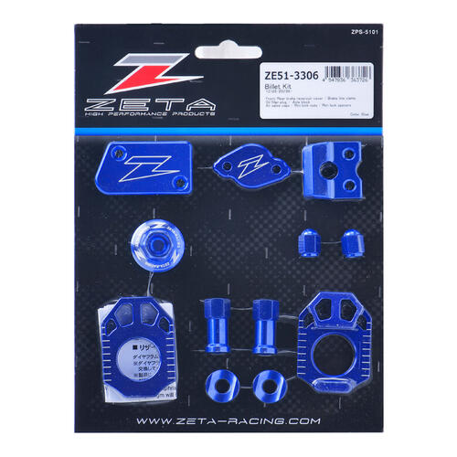 Yamaha YZ250 2009-2026 Zeta Billet Bling Kit Blue