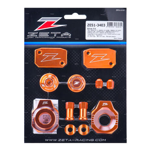 KTM 125 XC-W 2017-2019 Zeta Billet Bling Kit Orange