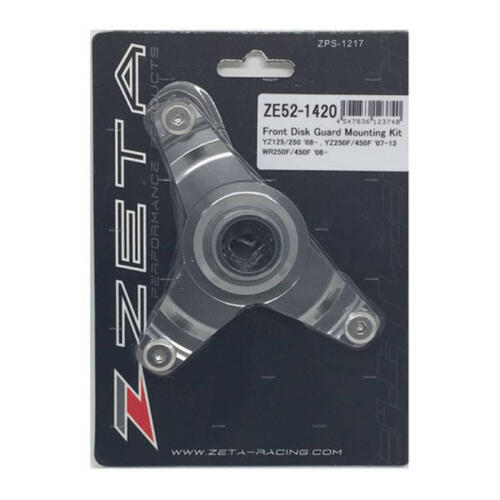 Yamaha WR450F 2006-2018 Zeta Front Disc Guard Mounting Kit Silver