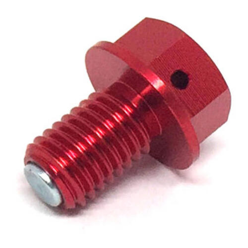 Kawasaki KX112 2022-2026 Zeta Magnetic Drain Bolt M10 x 15 P1.5 Red
