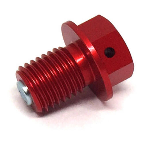 Kawasaki KLX110 2002-2012 Zeta Magnetic Drain Bolt M12 x 15 P1.5 Red