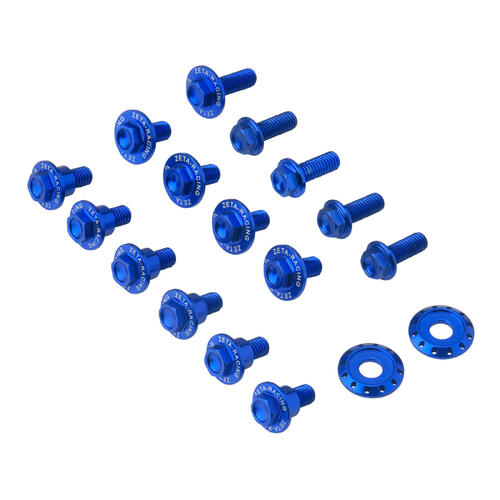 Yamaha YZ125X 2020-2022 Zeta Aluminium Plastic Bolt Set Blue