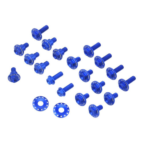 Yamaha YZ250 2022-2026 Zeta Aluminium Plastic Bolt Set Blue