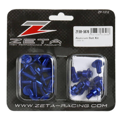 Yamaha YZ250FX 2020-2026 Zeta Aluminium Plastic Bolt Set Blue