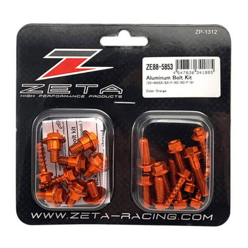KTM 150 EXC TPI 2020-2022 Zeta Aluminium Plastic Bolt Set Orange