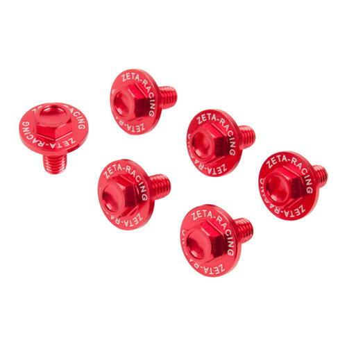 Beta RR 125 2T 2019-2019 Zeta Fork Guard Bolt Set 6 Pack Red