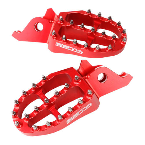 Honda CRF150R 2007-2018 Zeta Aluminium Foot Pegs Red