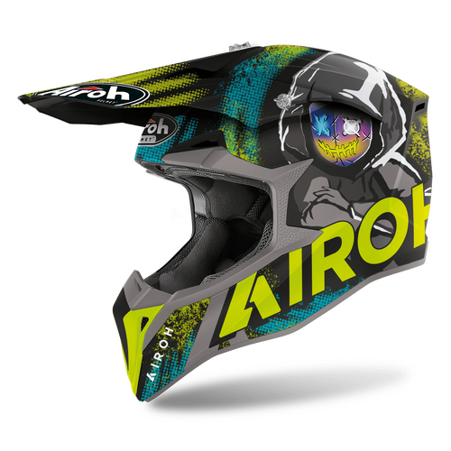 Airoh Off-Road Helmet Wraap Alien Yellow Matt