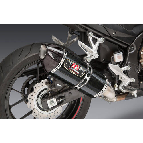 Honda CBR500R 2016-2025 Yoshimura R-77 Slip-On Exhaust w/Carbon Fibre Muffler