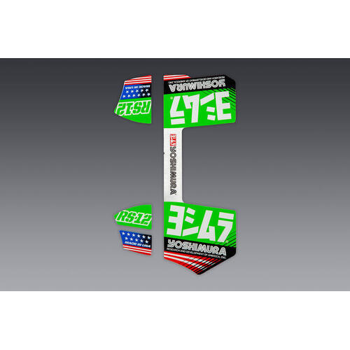 Suzuki DR-Z4SM 2026-2026 Yoshimura RS-12 OE Branded Four Piece Decal Set Green