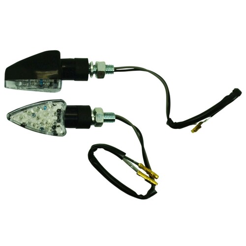 Universal Micro Arrowhead Led Indicator Blinker Pair Black